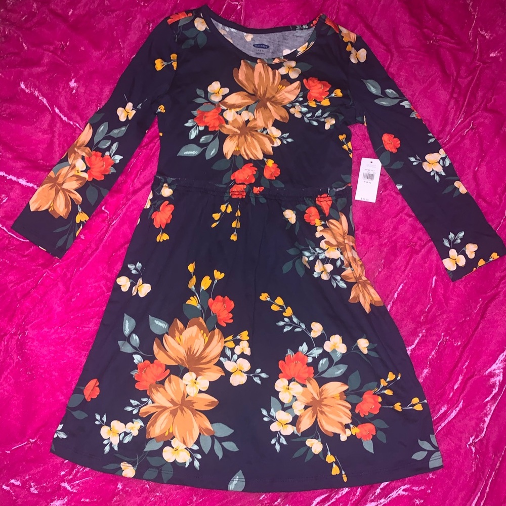 Old Navy Floral Shift Dress Size 6-7 NWT